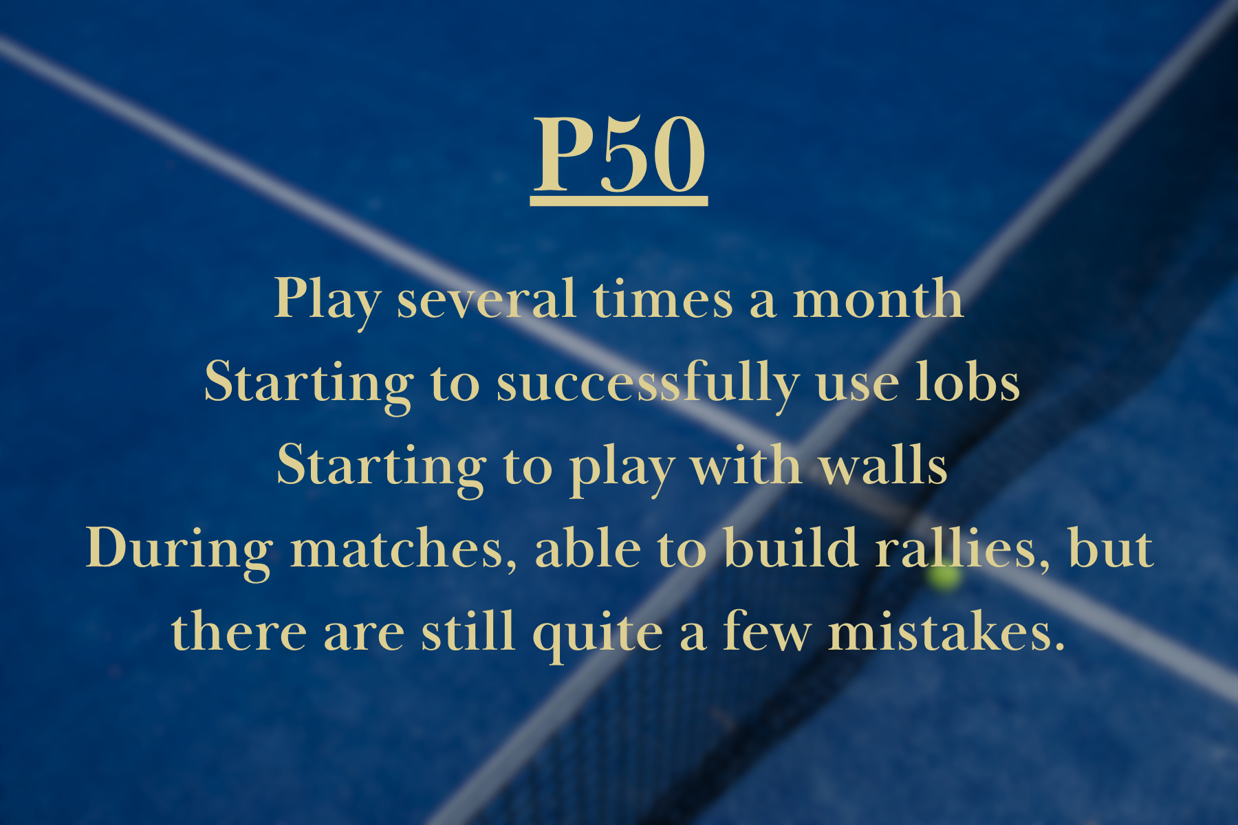 P50: 10 lessons 60min