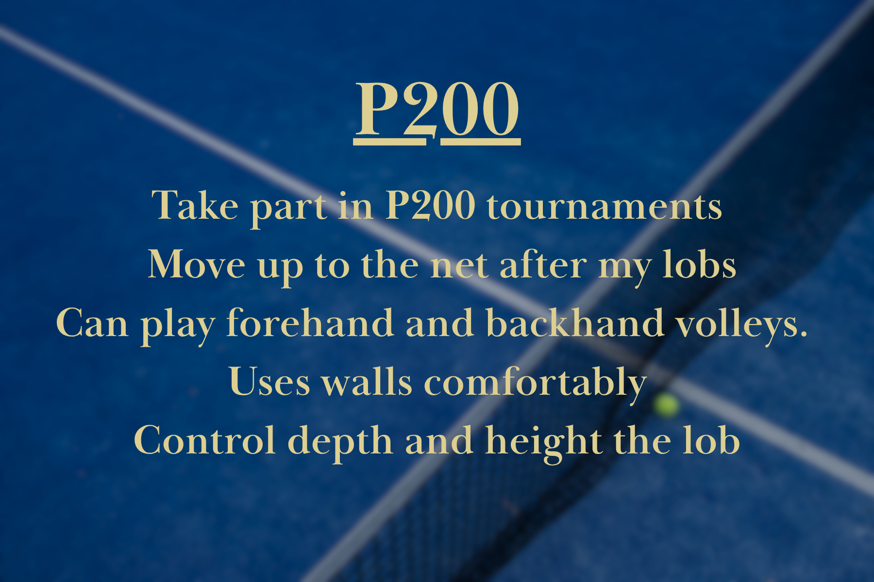 P200: 10 lessons 90min