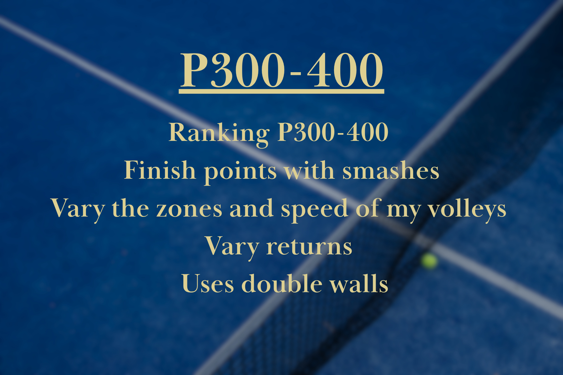 P300/400: 10 lessons 90min