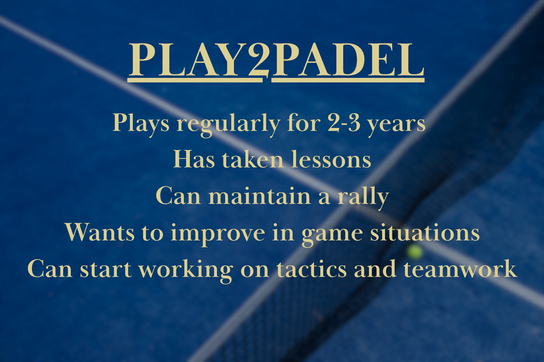 Play2Padel: 10 lessons 90min